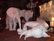an image of the three life size elephants at Hospitalfield