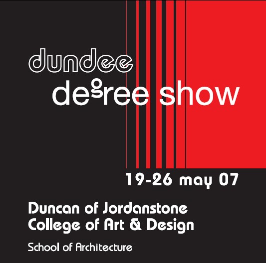 a photo of degree show flyer