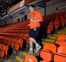 Pic shows Dundee United fan, and one of the FFIT participants, Harry Curran hard at work at Tannadice