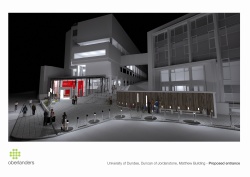 Picture shows an artist's impression of the new entrance to DJCAD