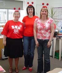 a photo of red nose day