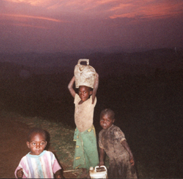 photo of some of the children Christopher met in Rwanda