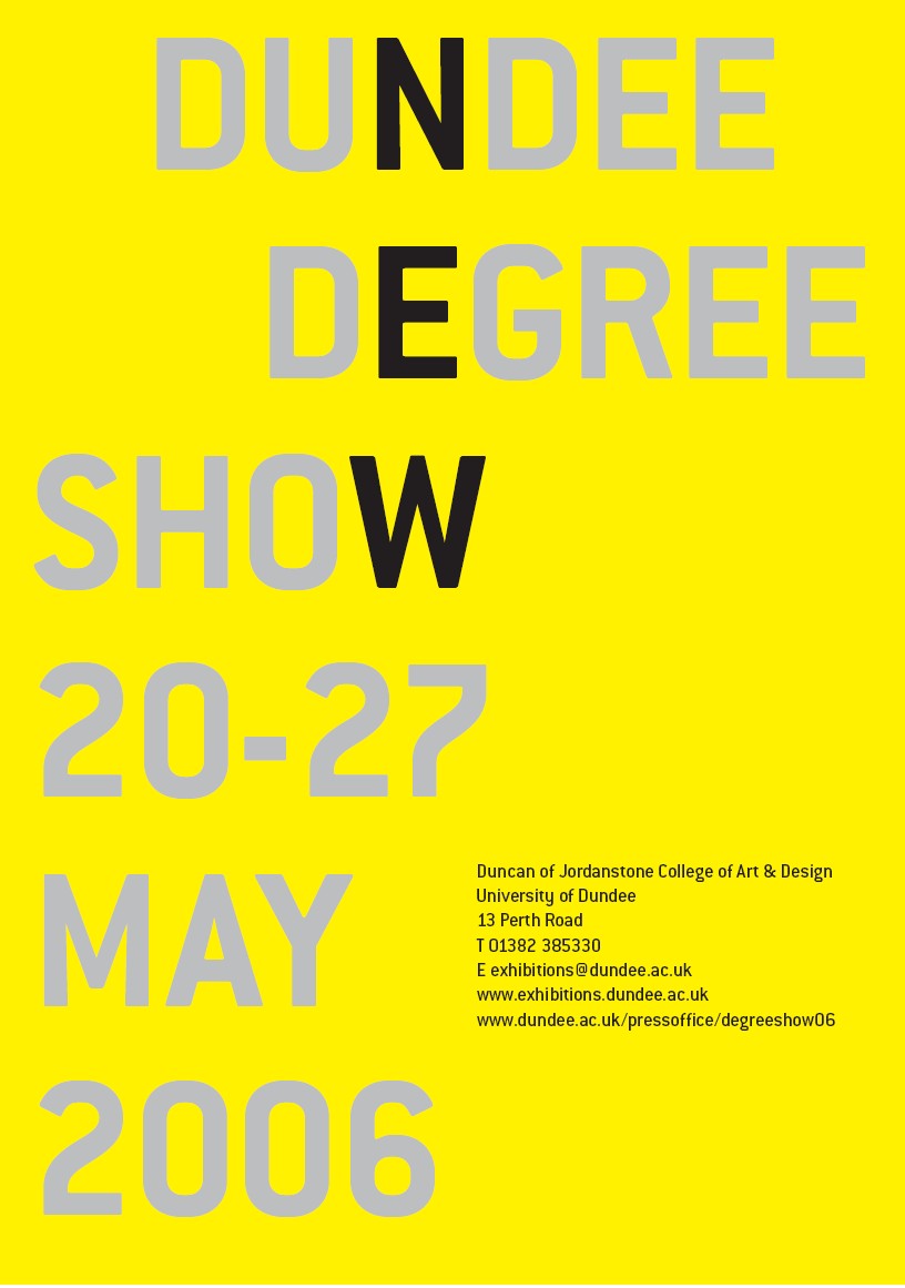 a photo of degree show flyer