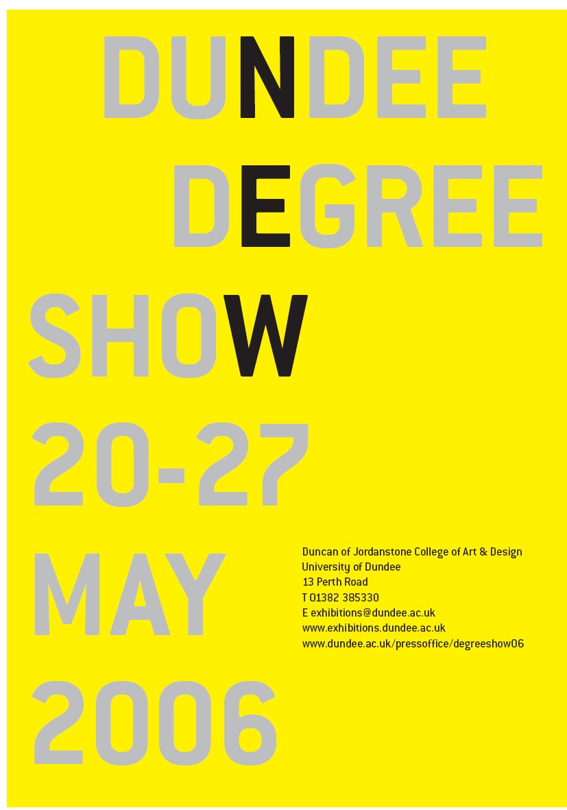 a photo of degree show flyer