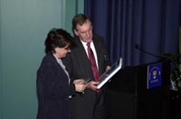 photo of Prof Horner and Wendy Alexander