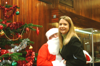 photo of Santa with Helen Leslie