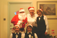 photo of Santa with Tower Cafe staff