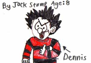 drawing of Dennis the Menace