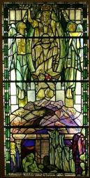 stained glass window by Douglas Strachan, How Long O Lord