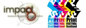 Impact 8 and Print Festival Scotland logos