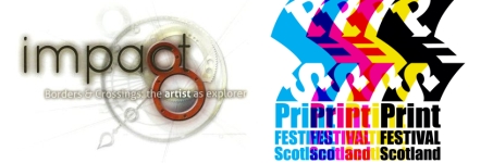 Impact 8 and Print Festival Scotland logos