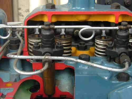 detail of valve on engine