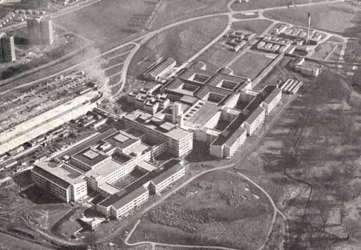 Aerial view of Ninewells Hospital, 1972