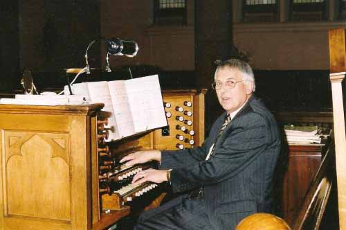 Dr Jim McKellican at the organ