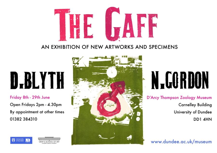 Poster for The Gaff exhibition