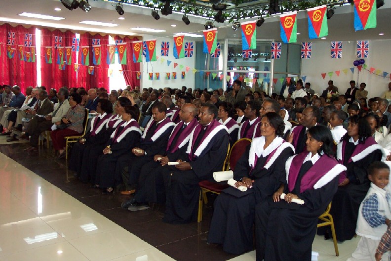 a photo of the graduation at Eritrea