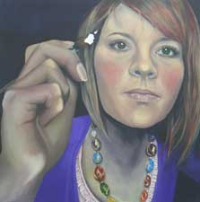image shows the self-portrait of student Steph Drake