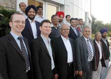 Pic shows: Dr Moray Newlands (front left), Dr Kevin Paine (2nd from left, front row), Professor Ravindra Dhir (3rd from left, front row), Dr Moin Uddin, Director, NIT Jalandhar (4th from left, front row) with representatives of institutions involved in the UKIERI project.