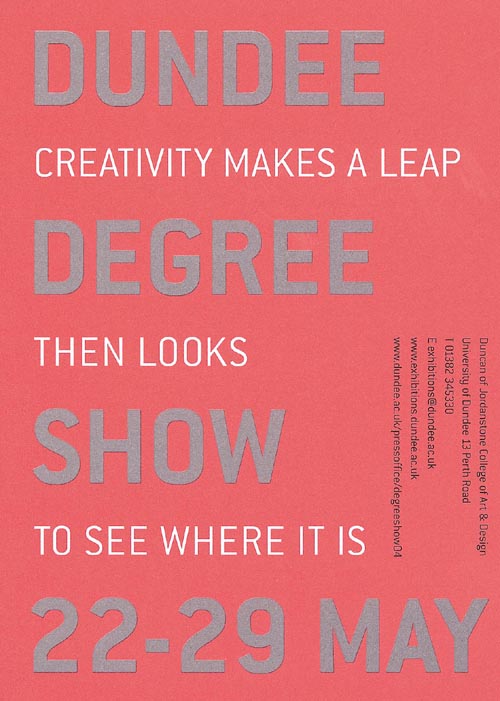 a photo of degree show flyer